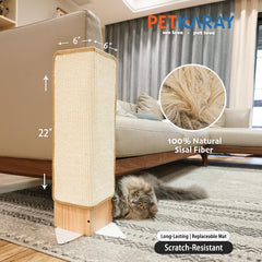PETKARAY corner wall-mount scratcher on wall space-saving solution for apartments