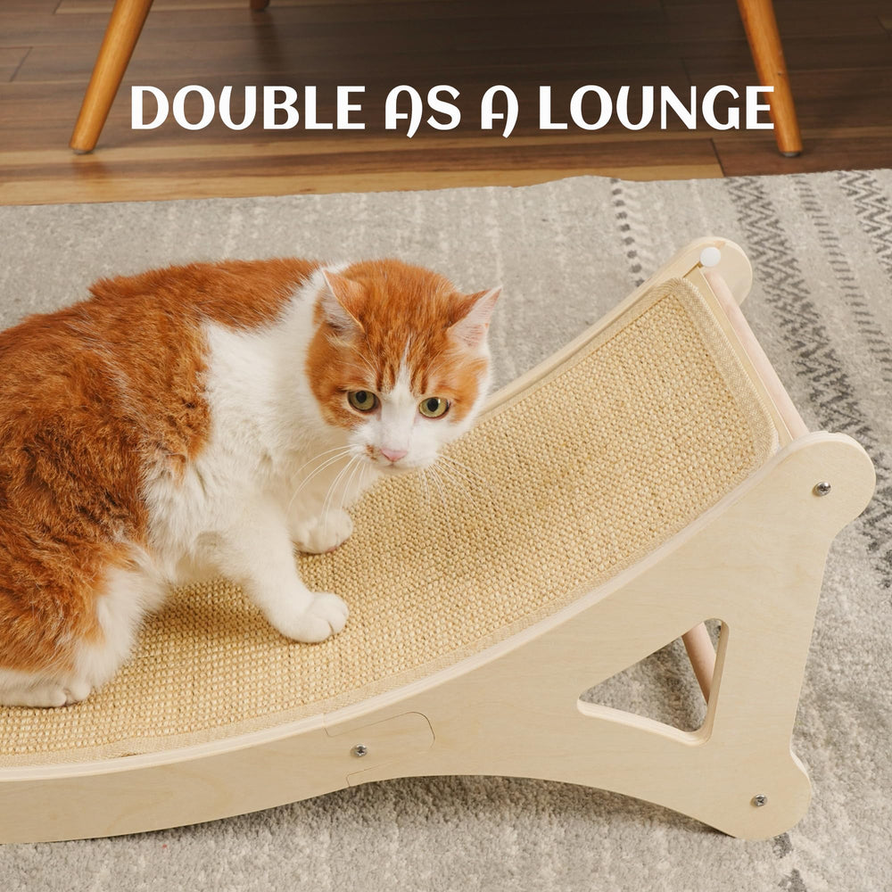 PETKARAY curved scratcher built to last with durable fibers resisting wear.