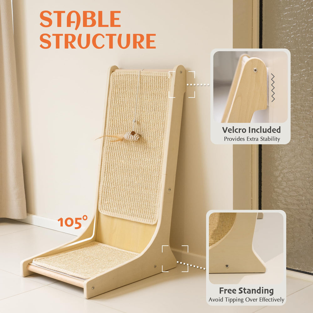 PETKARAY durable sisal fibers scratcher stands up to daily use.
