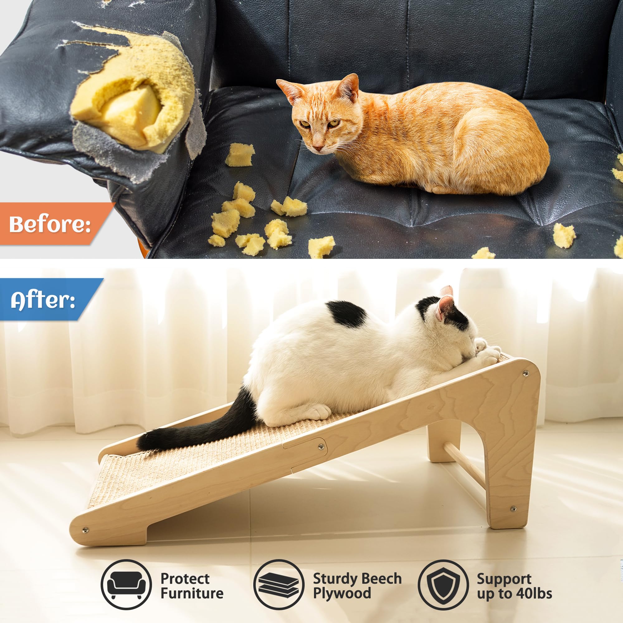 Petkaray furniture protection helps redirect scratching away from sofas.
