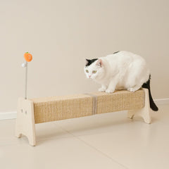 PETKARAY horizontal scratching post—stable, safe scratching for indoor cats