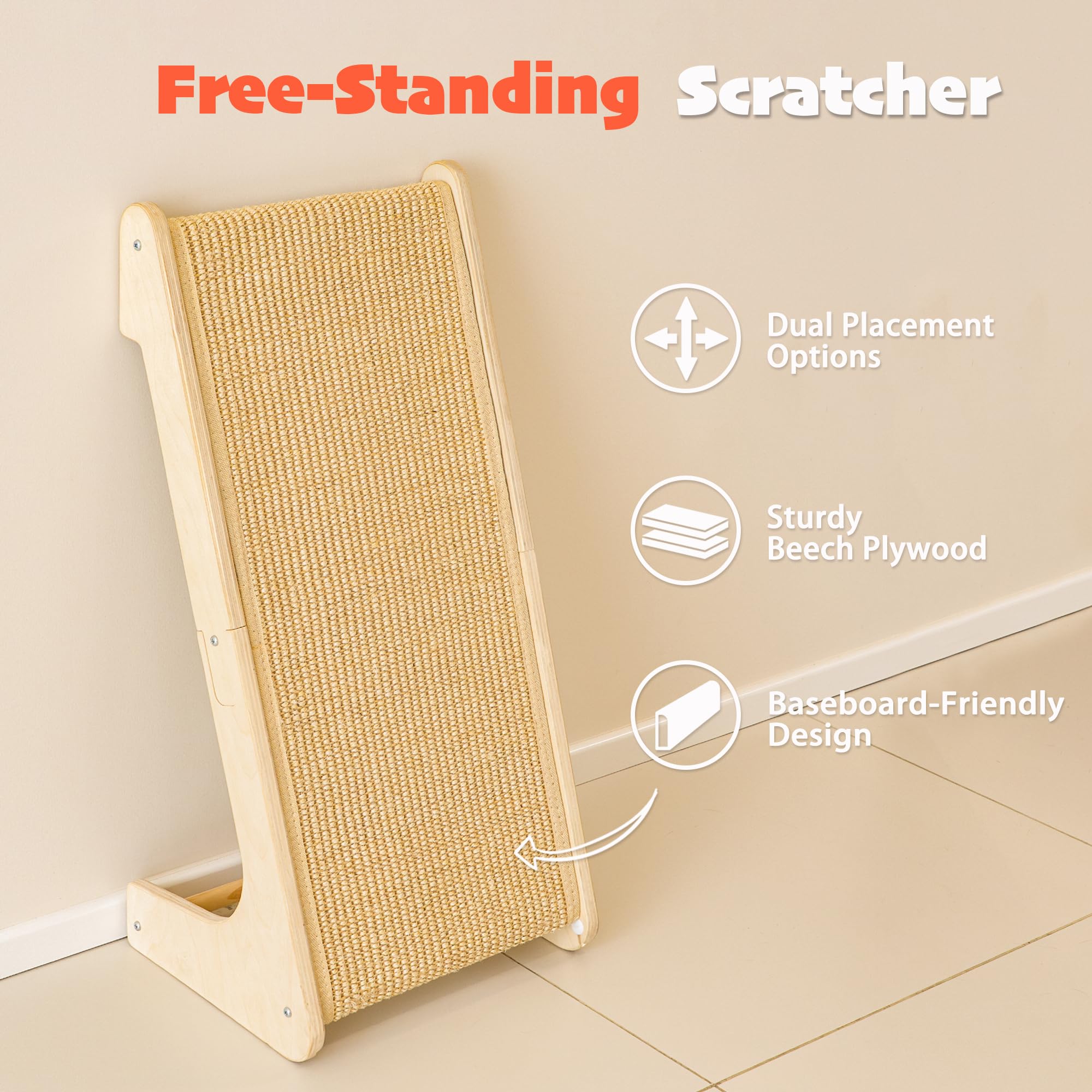 PETKARAY scratcher protects furniture by redirecting scratching behavior.