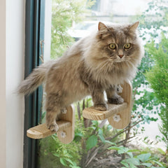 PETKARAY original window stairs closeup with hidden suction cups for neat mounting