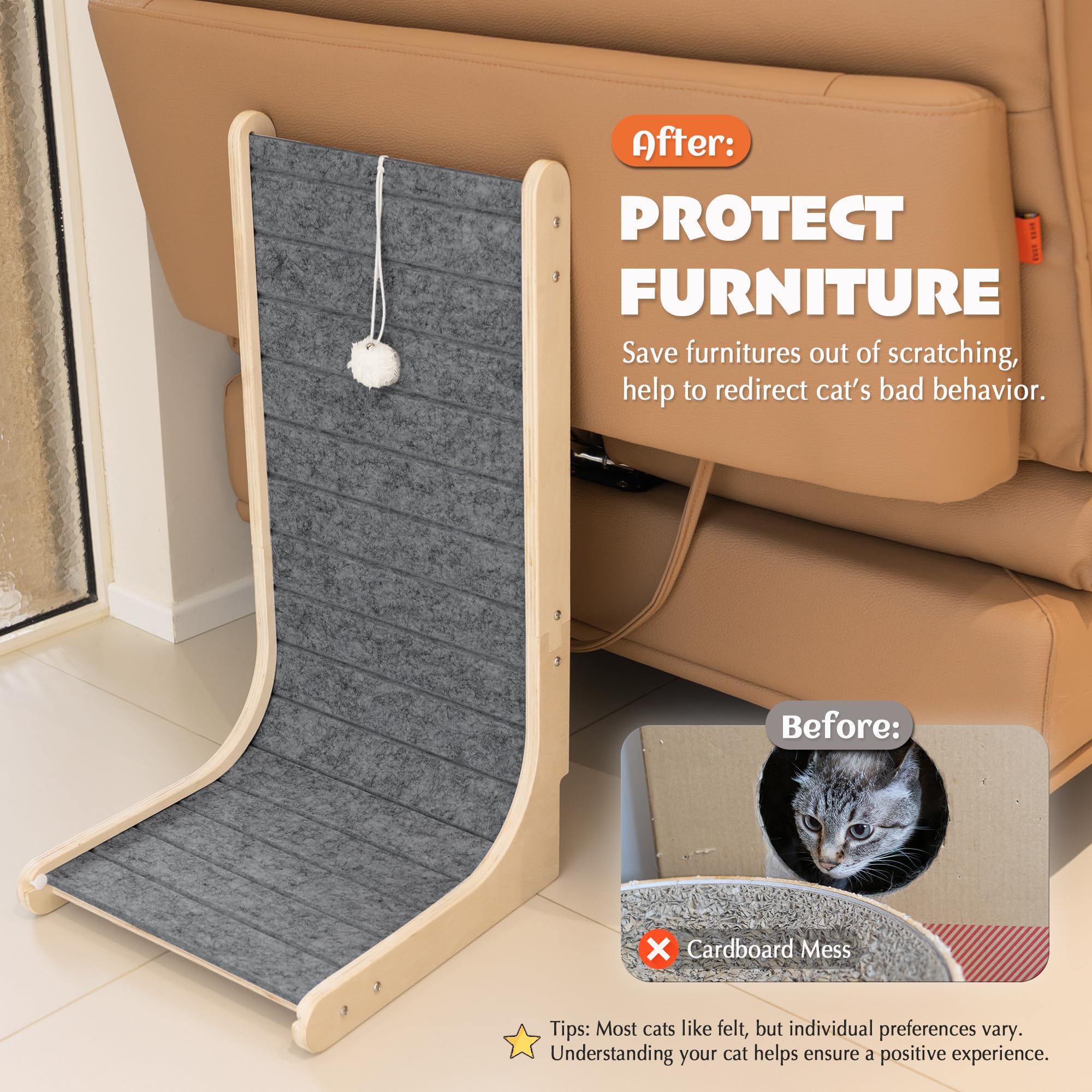 PETKARAY protector for furniture – redirects claws away from sofas