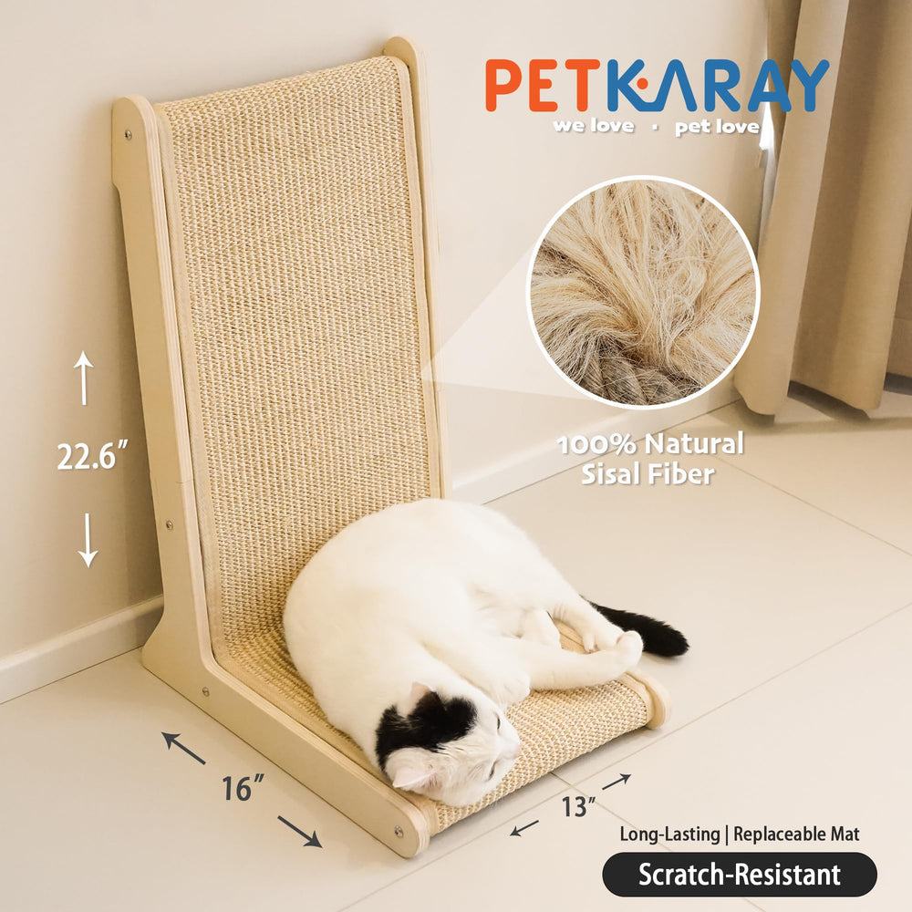 PETKARAY sisal scratch pad close-up highlighting durable fibers built to last.
