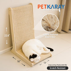 PETKARAY sisal scratch pad close-up highlighting durable fibers built to last.