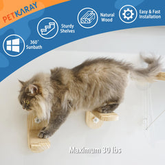 PETKARAY window stair suction cups hidden design for neat, adjustable setup