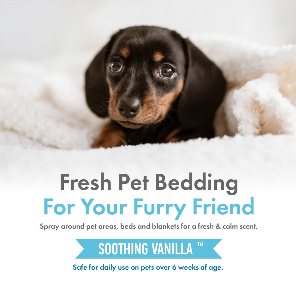 Eye-safe application of Petkin Hemp Fragrance spray around pets