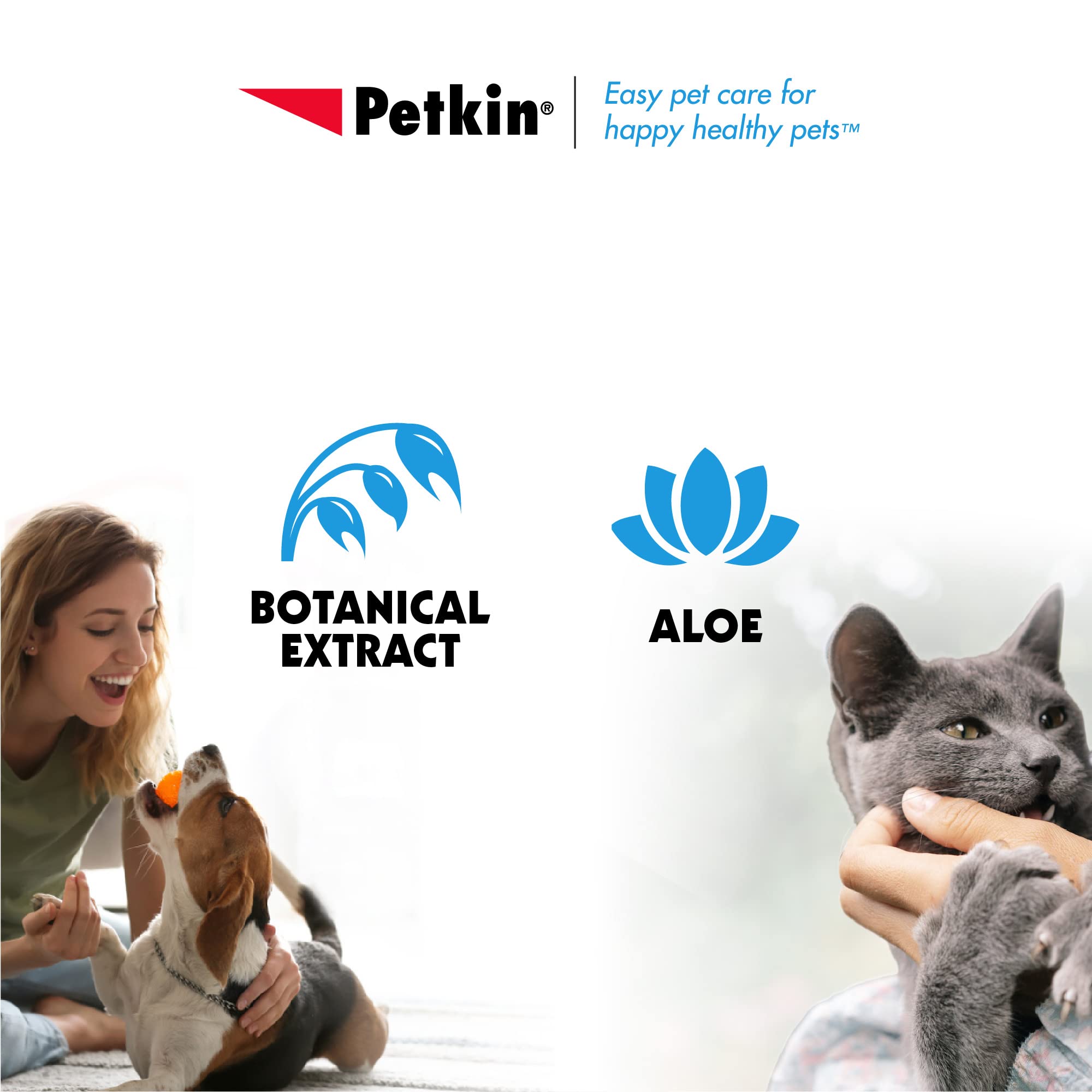Petkin Kitty Eye Wipes in cat grooming kit