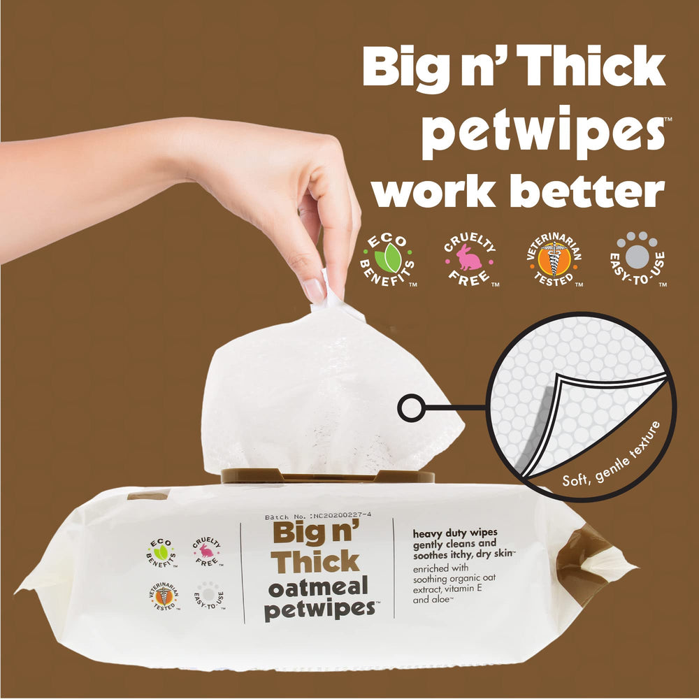 Petkin wipes new around eyes, ears, and face for gentle grooming.