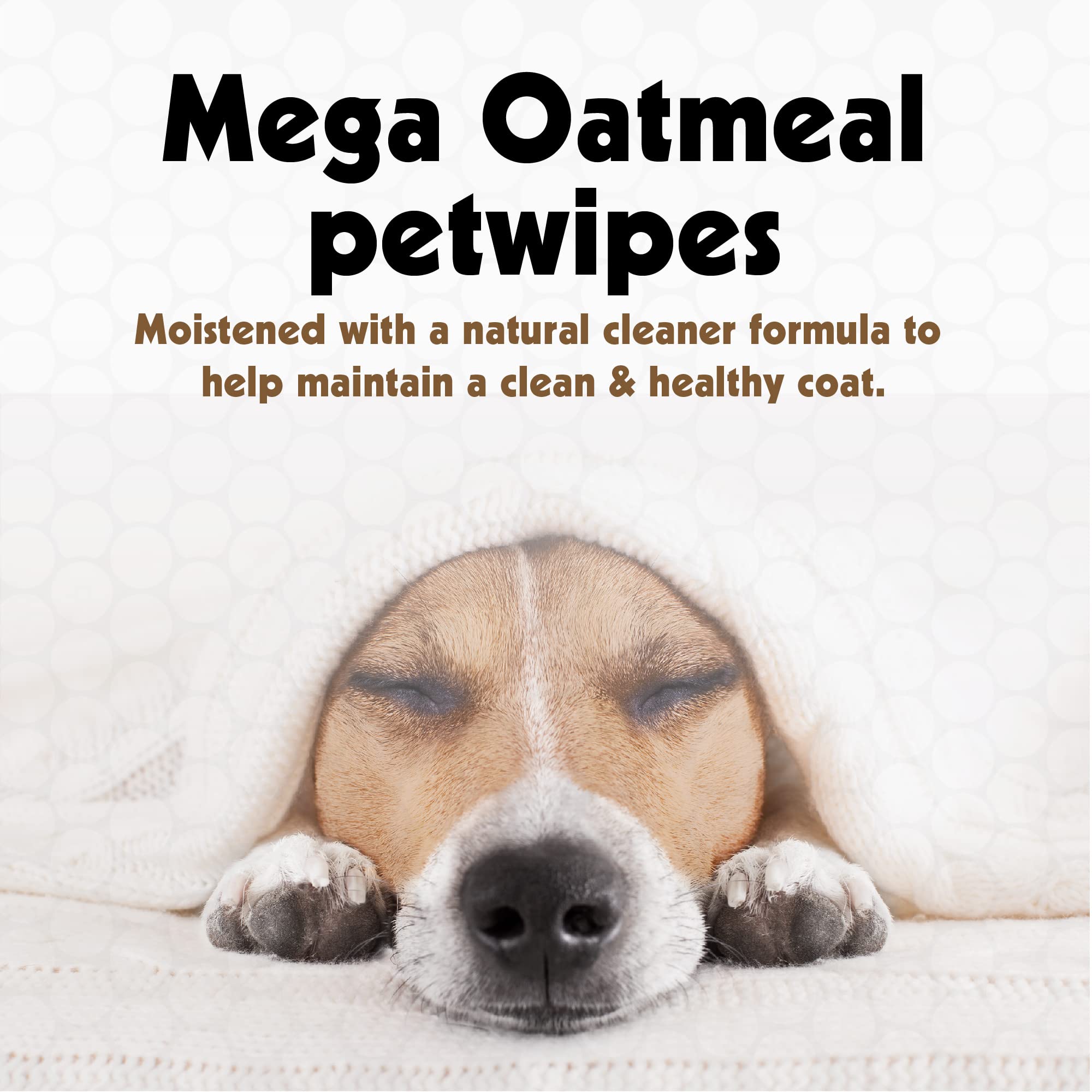 Petkin Mega PetWipes face cleaning for fresh, soothing daily care.