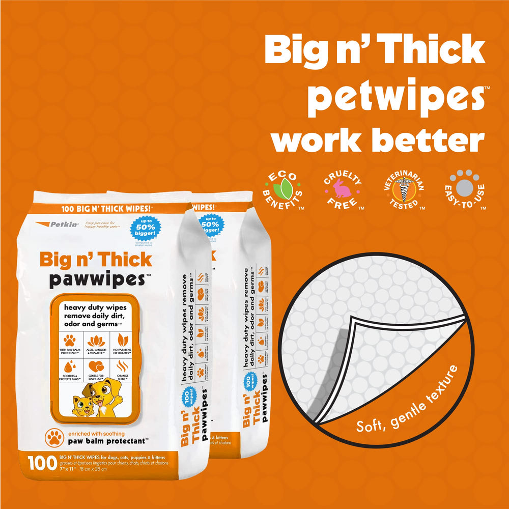 Petkin Paw Wipes after Walk removing dirt from muddy paws.