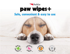 Petkin Paw Wipes Plus orange scent for fresh outdoor cleanup after fun