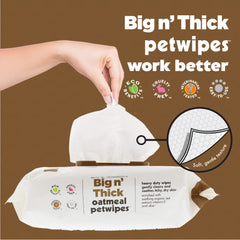 Petkin Pet Wipes used on a dog's paw after a muddy walk