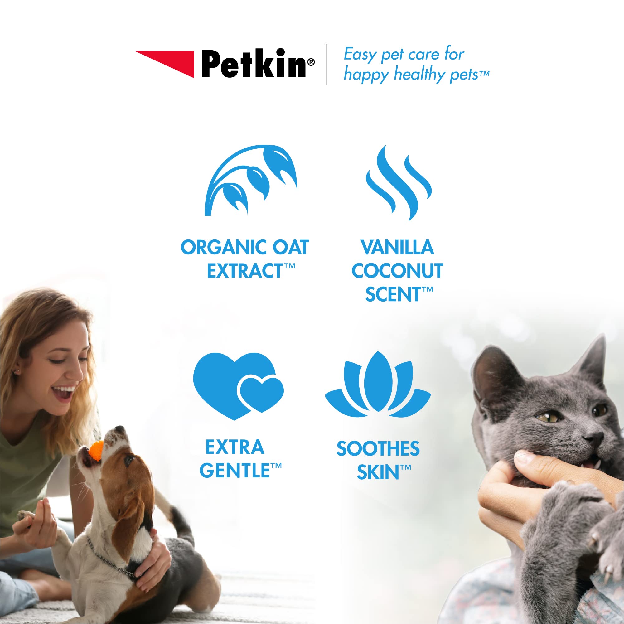 Petkin Pet Wipes large pack: paw wipes after muddy walks