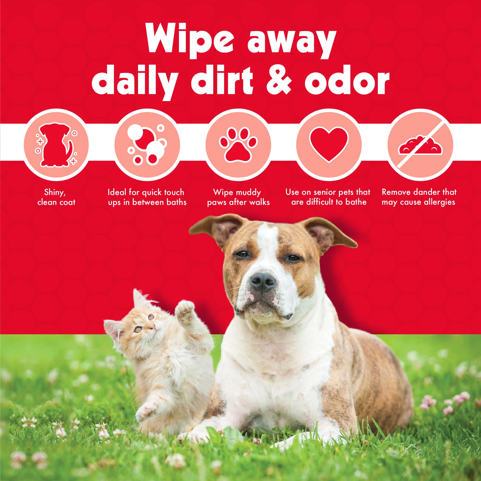 Petkin Pet Wipes two-pack box provides convenient home or travel supply.