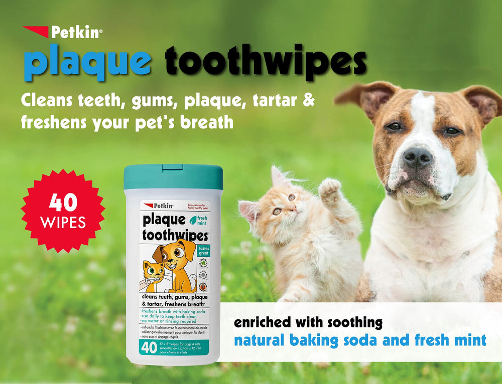 Petkin wipe on finger application shows simple use for pets