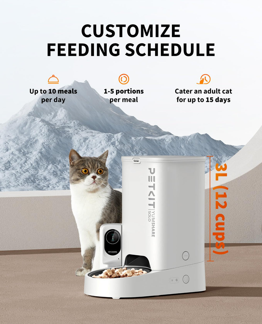PETKIT 3L capacity keeps felines fed longer