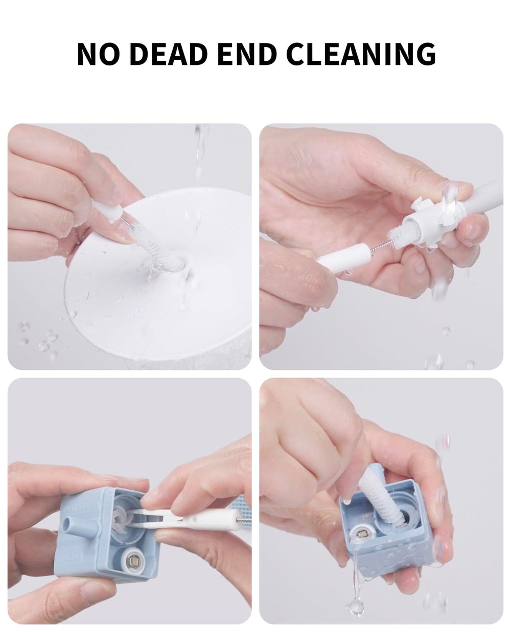 Petkit Cat Water Fountain Cleaning Kit handle design features holes and rings for easy grip.