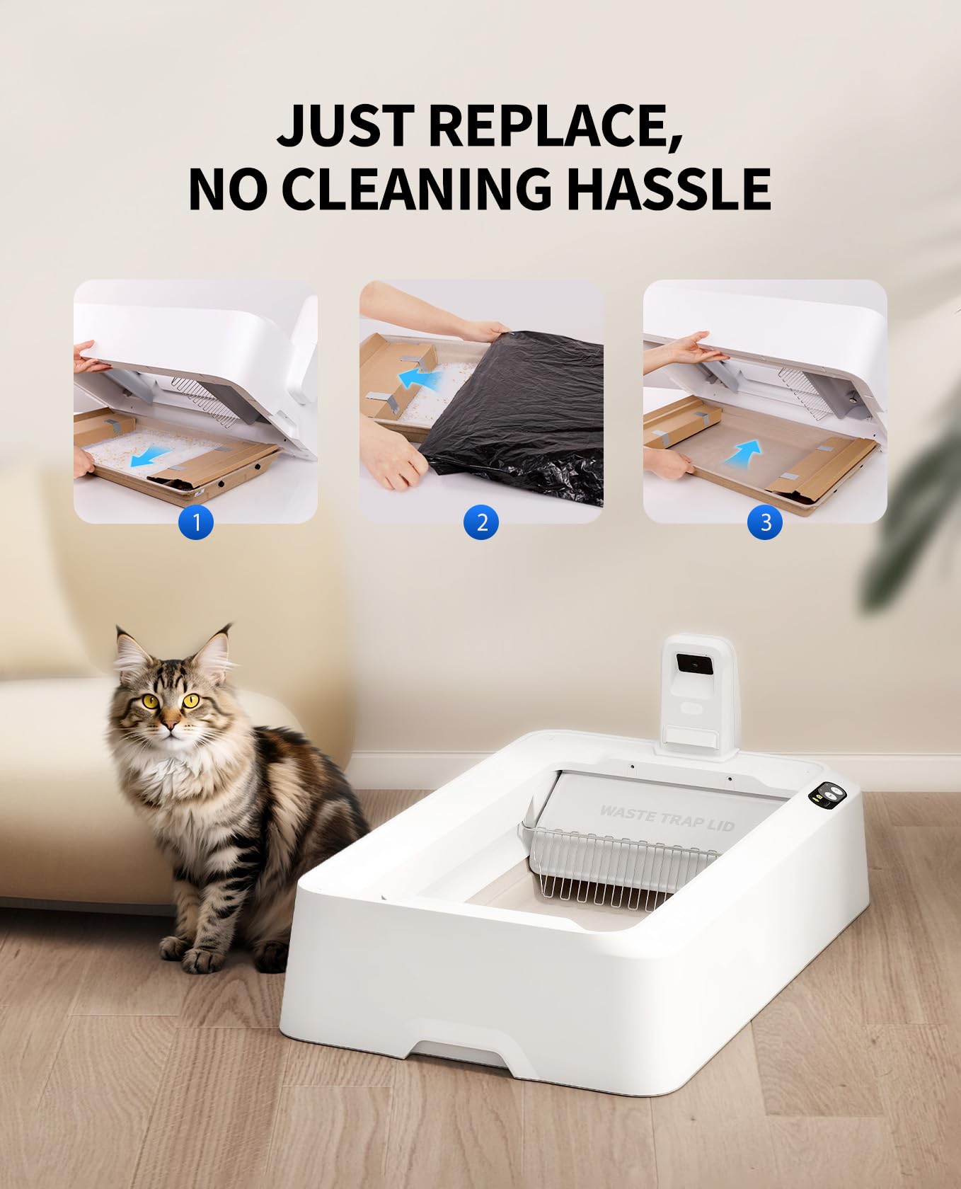 PETKIT Crystal Litter bag crystals illustrating odor control and mess reduction