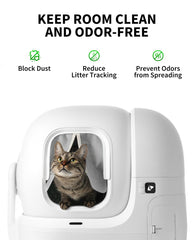 PETKIT curtain insertion shows easy install into litter box entrance