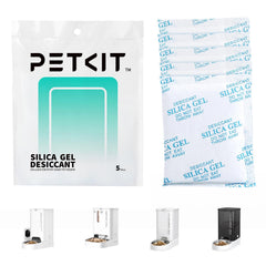 PETKIT desiccant bags 5-pack packaging keeps feeders tidy and moisture-free.