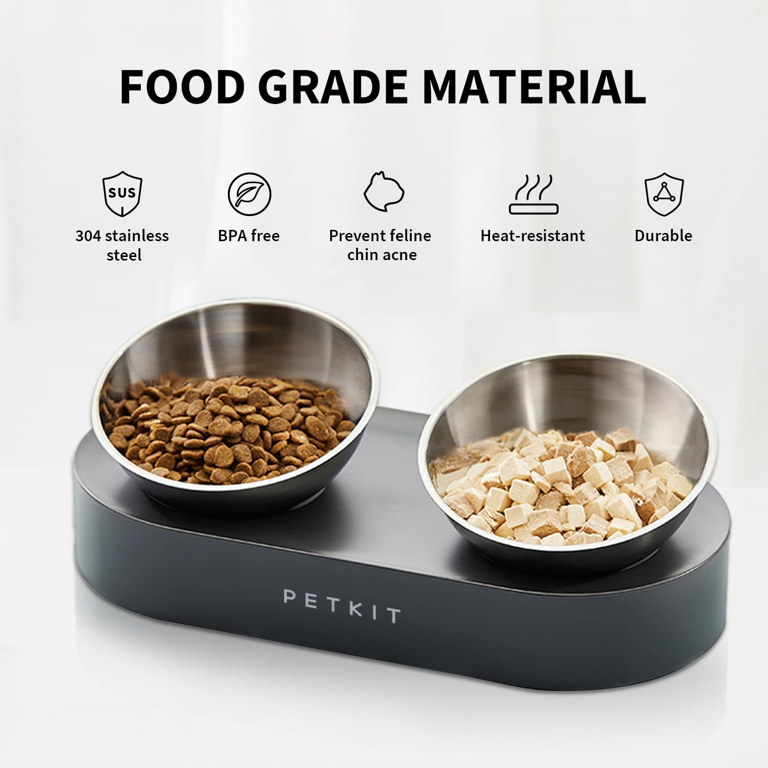 PETKIT durable stainless bowls for easy daily cleaning and everyday meals.