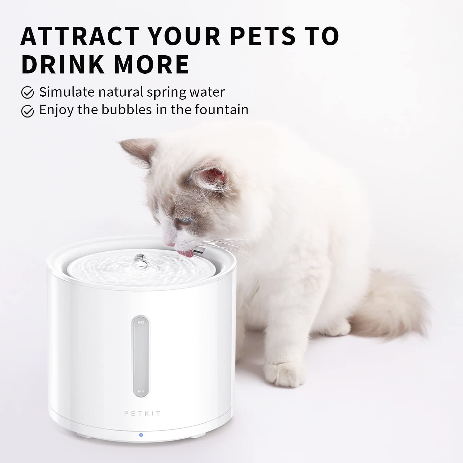 Petkit EVERSWEET Solo 2 2L capacity supports pets' hydration needs