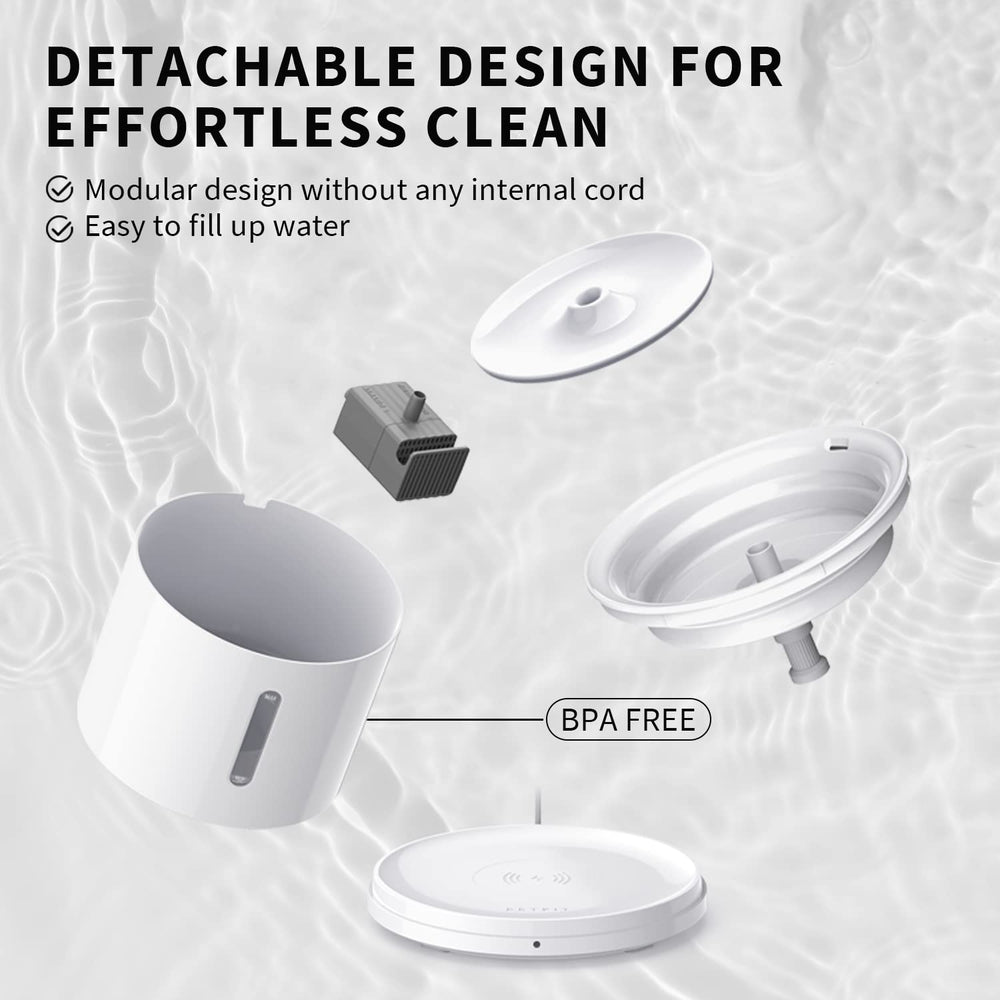 Petkit EVERSWEET Solo 2 detachable design keeps base dry during refills