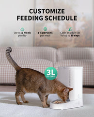 PETKIT feeder 3L capacity visual highlighting ample food storage