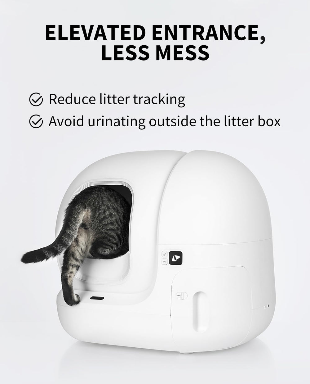 PetKit fence reduces litter tracking around the PuraMax box.