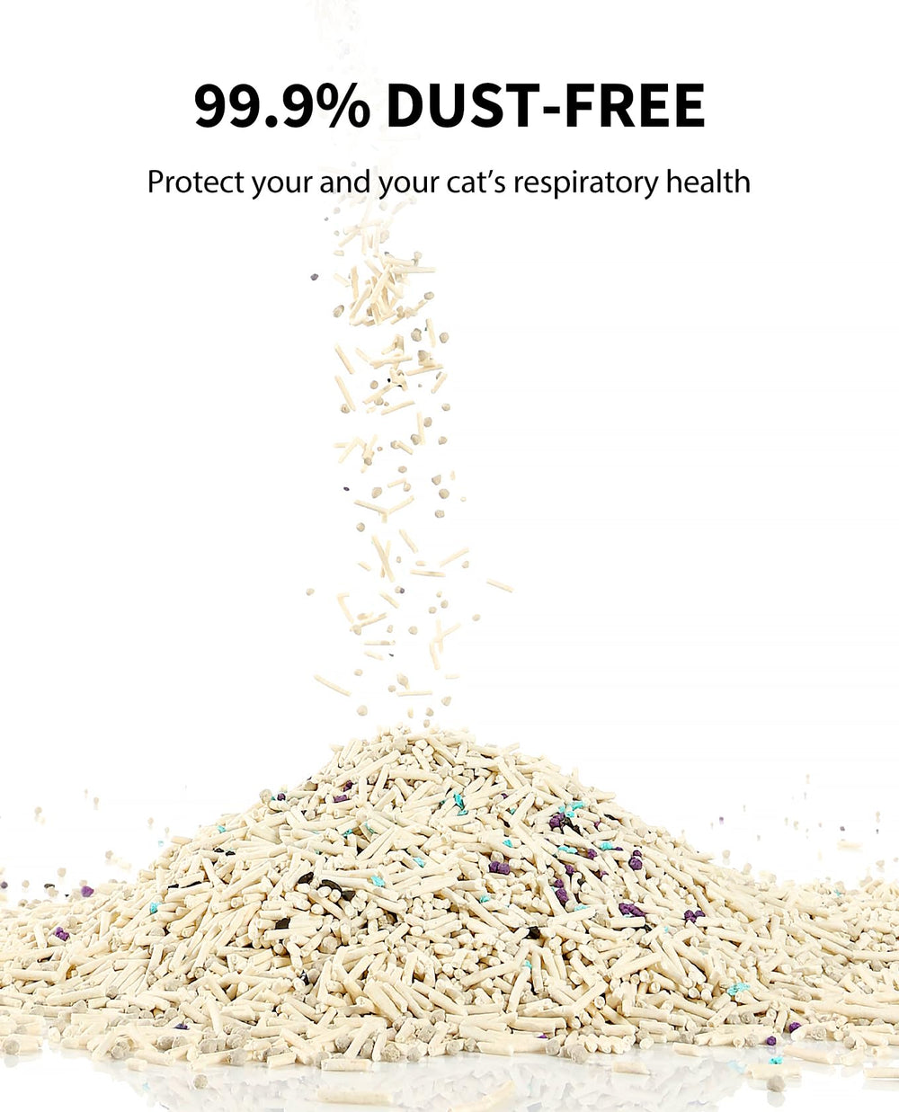 PETKIT flushable, water-dissolvable litter for convenient disposal