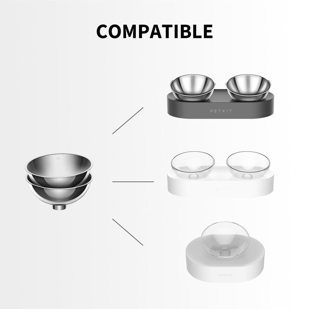 PETKIT Fresh Nano stainless bowls pack shows two-pack convenience for elevated feeding.