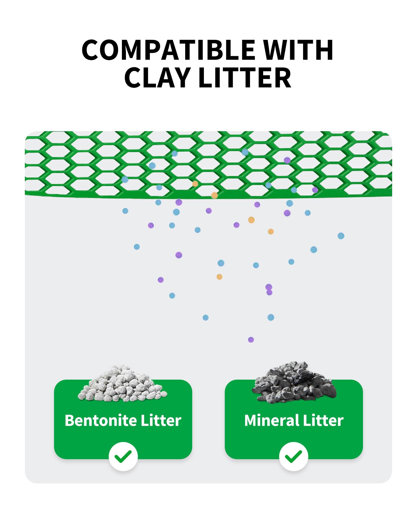 PETKIT litter sifter makes efficient separation of waste and clean litter.