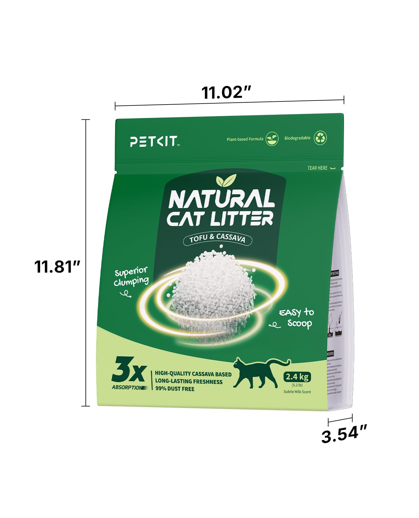 PETKIT low-dust litter keeps air and surfaces cleaner during cleaning