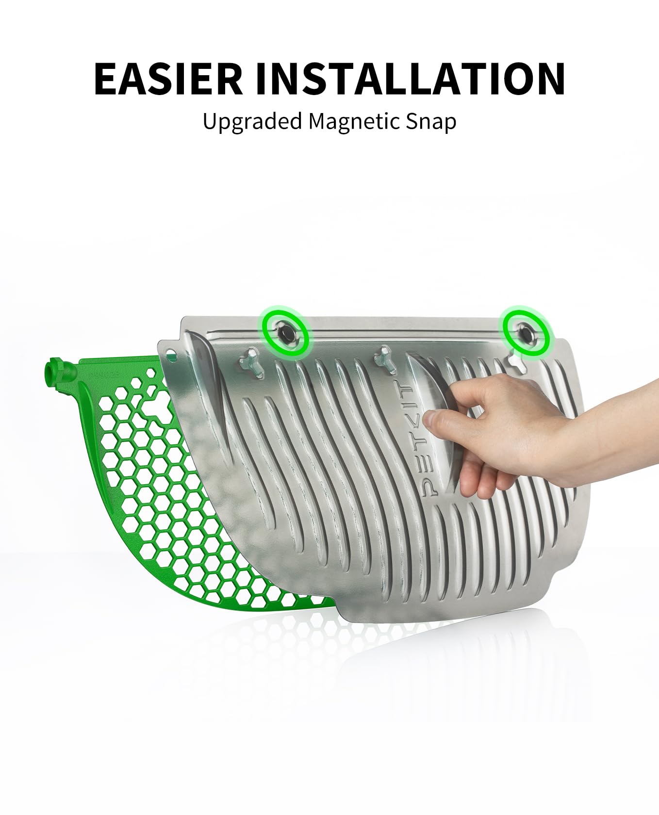 PETKIT magnetic alignment helps fast installation without full cylinder removal.