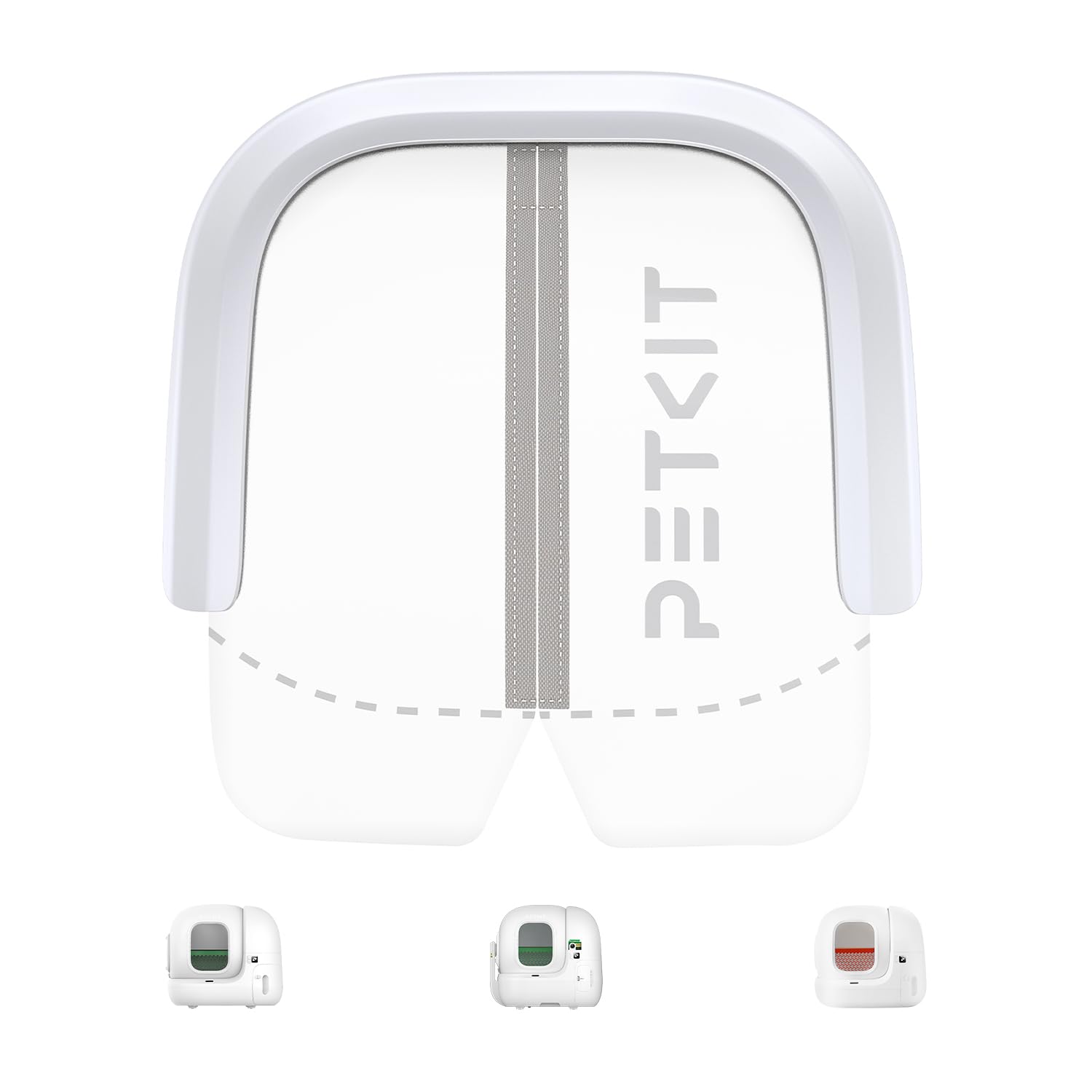 PETKIT magnetic dustproof curtain at PURAMAX entrance reduces litter scatter