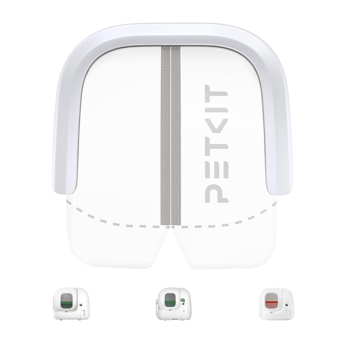 PETKIT magnetic dustproof curtain at PURAMAX entrance reduces litter scatter