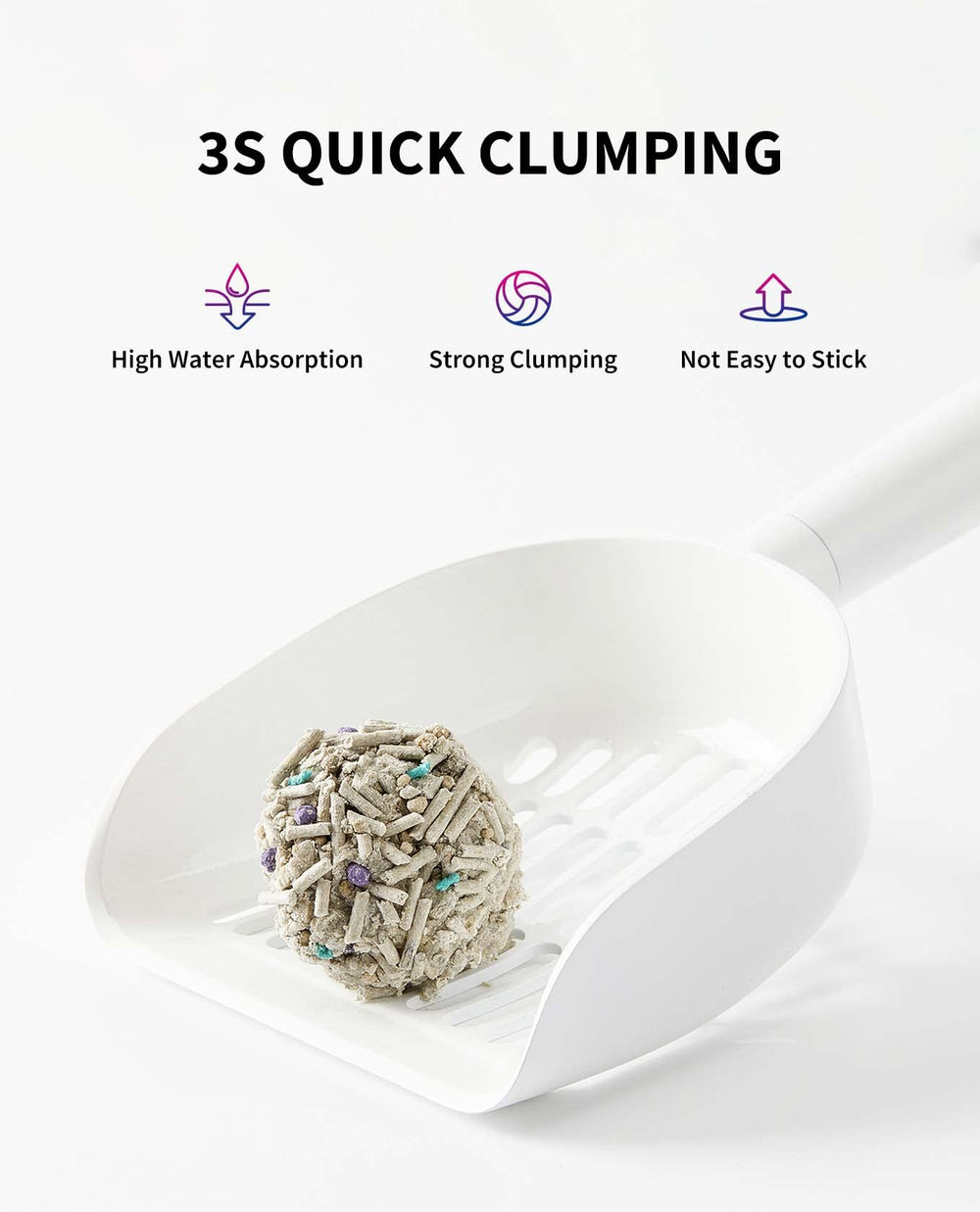 PETKIT Mixed Cat Litter dust-free design highlights cleaner air and less tracking