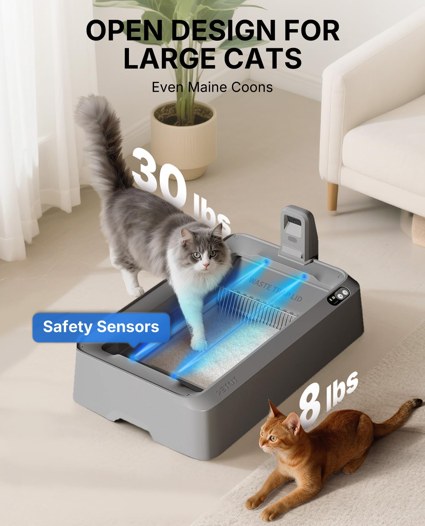 PETKIT Odor Control supports a fresher space between cleanings.