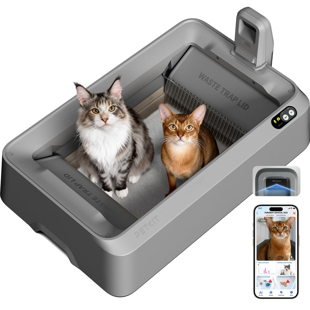 PETKIT Open-Top Design with wide entry for easy multi-cat access.