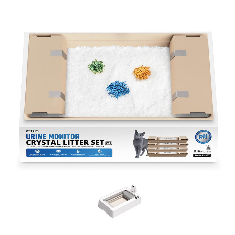 PETKIT Purobot Crystal Duo AI live-streaming captures waste for proactive care.