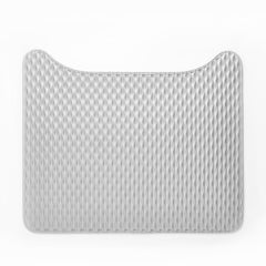 PETKIT PUROBOT mat gray top view with deep grooves traps litter.