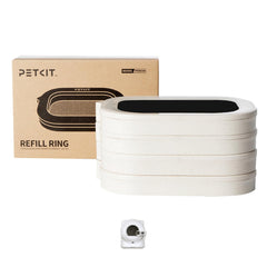 PETKIT Purobot Ultra refill ring close-up showing secure seal for odor-free waste containment.