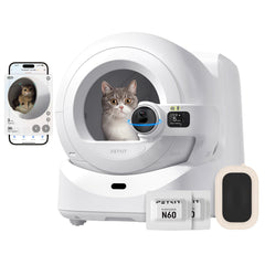 PETKIT Purobot Ultra self-cleaning litter box shows hands-free maintenance and odor control