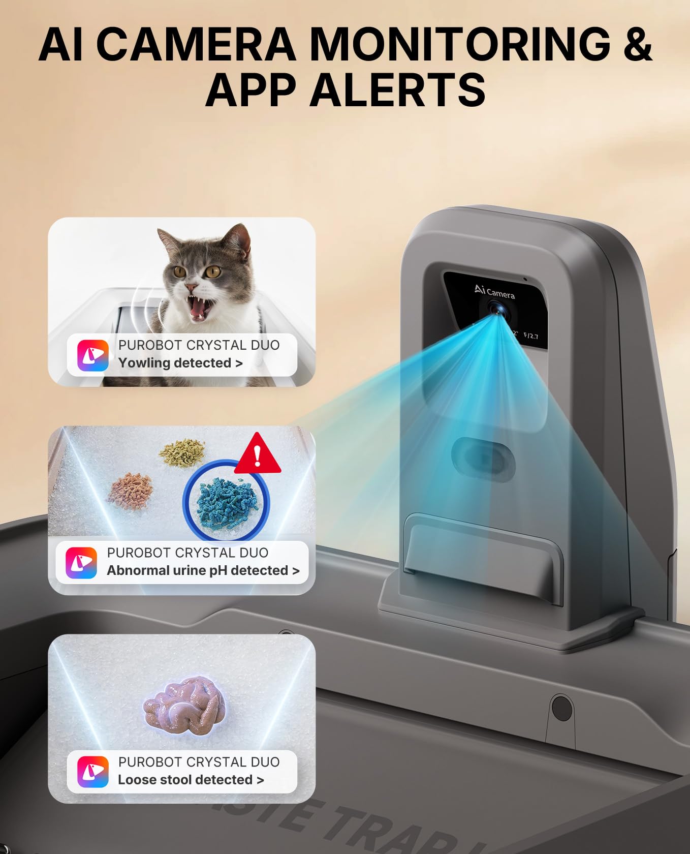 PETKIT Two-Way Raking demonstrates efficient waste collection from either direction.