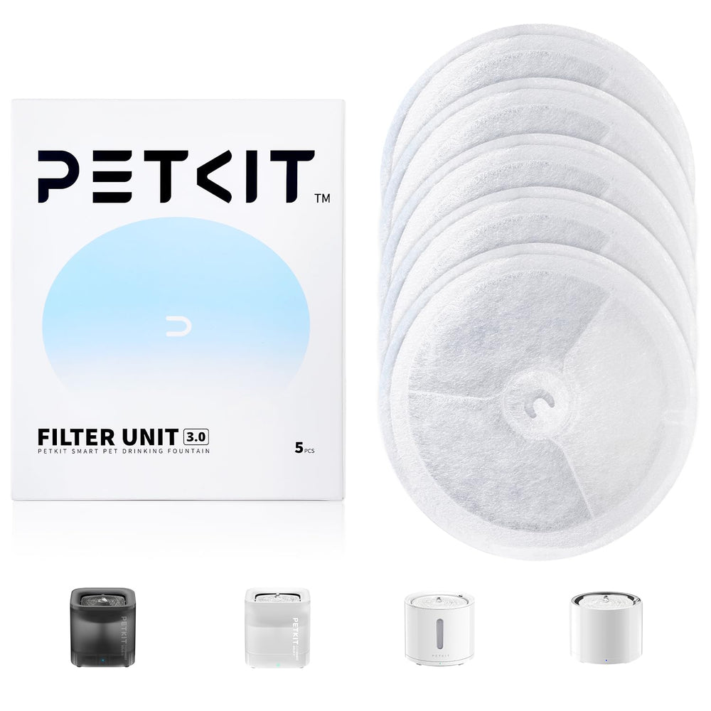 Petkit Upgraded Filter 3.0 closeup showing clean filtration for pet drinking water.