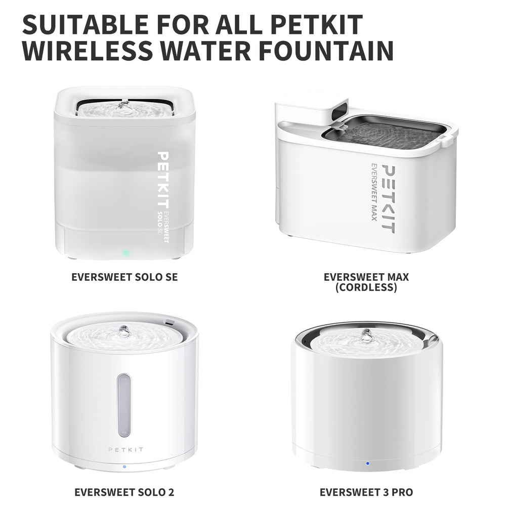 PETKIT water fountain installation video image demonstrates tool-free setup for easy filter changes.