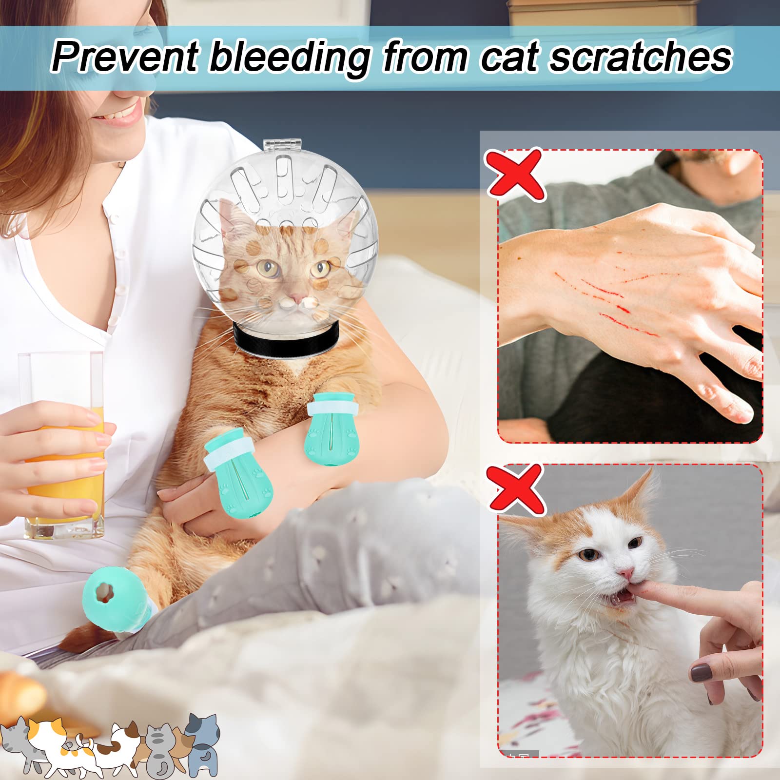 PETKNOWS cat-bathing-safety-accessory helps reduce bites and scratches during grooming.