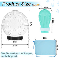 PETKNOWS cat-muzzle-bubble-helmet ensures safe licking control during baths and trims.